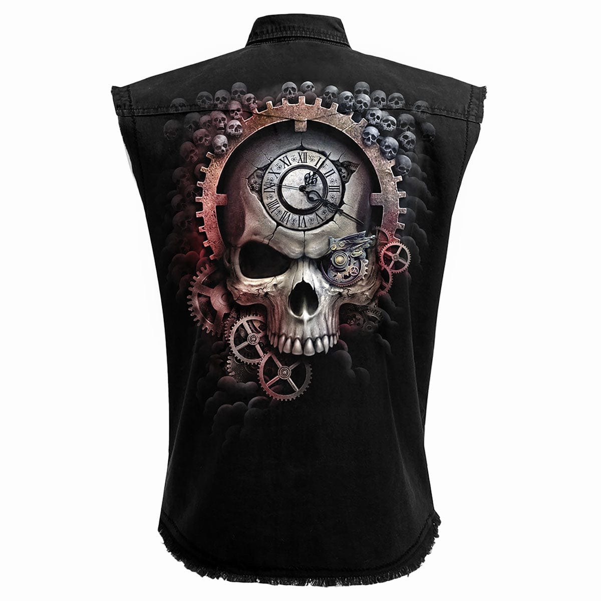 REAPER TIME - Sleeveless Stone Washed Worker Black - Spiral USA