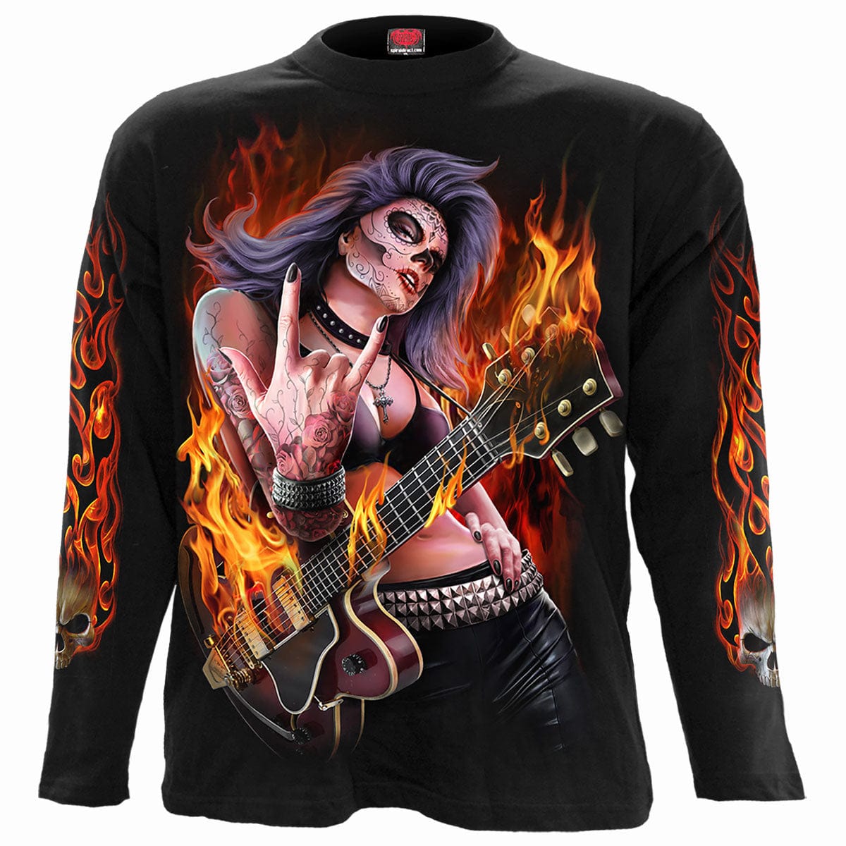 ROCKING THE DEAD - Longsleeve T-Shirt Black