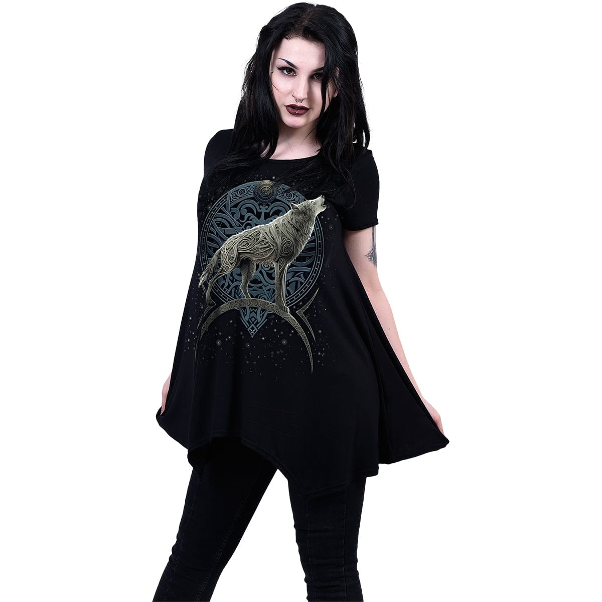 CELTIC WOLF - Smock - Tunic Casual Top - Spiral USA