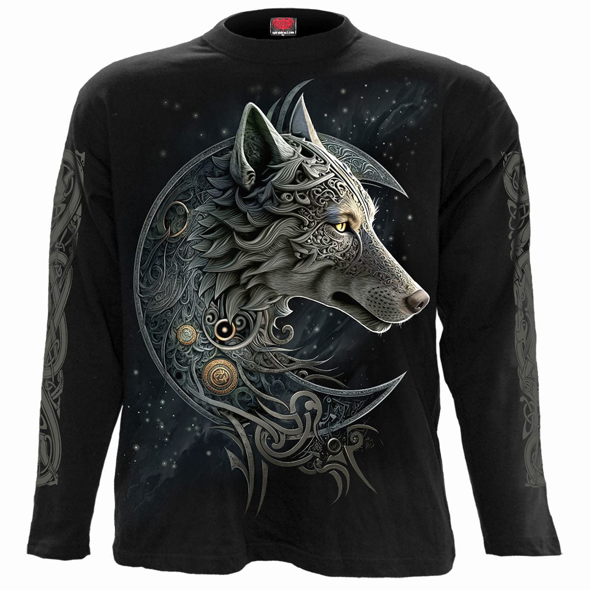 CELTIC WOLF - Longsleeve T-Shirt Black