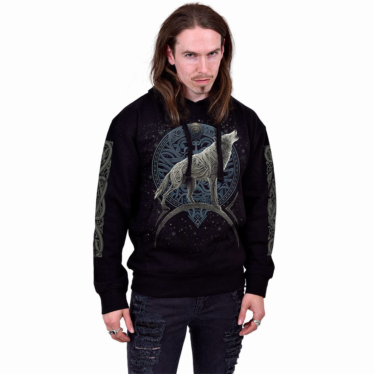 CELTIC WOLF - Hoody Black - Spiral USA