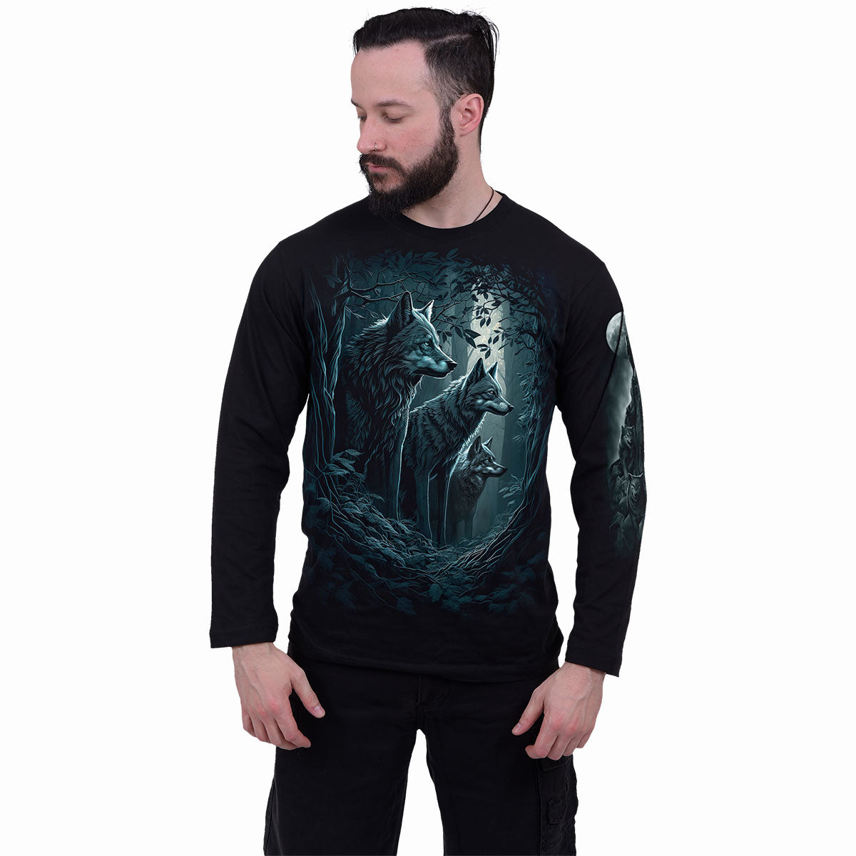 FOREST GUARDIANS - Longsleeve T-Shirt Black