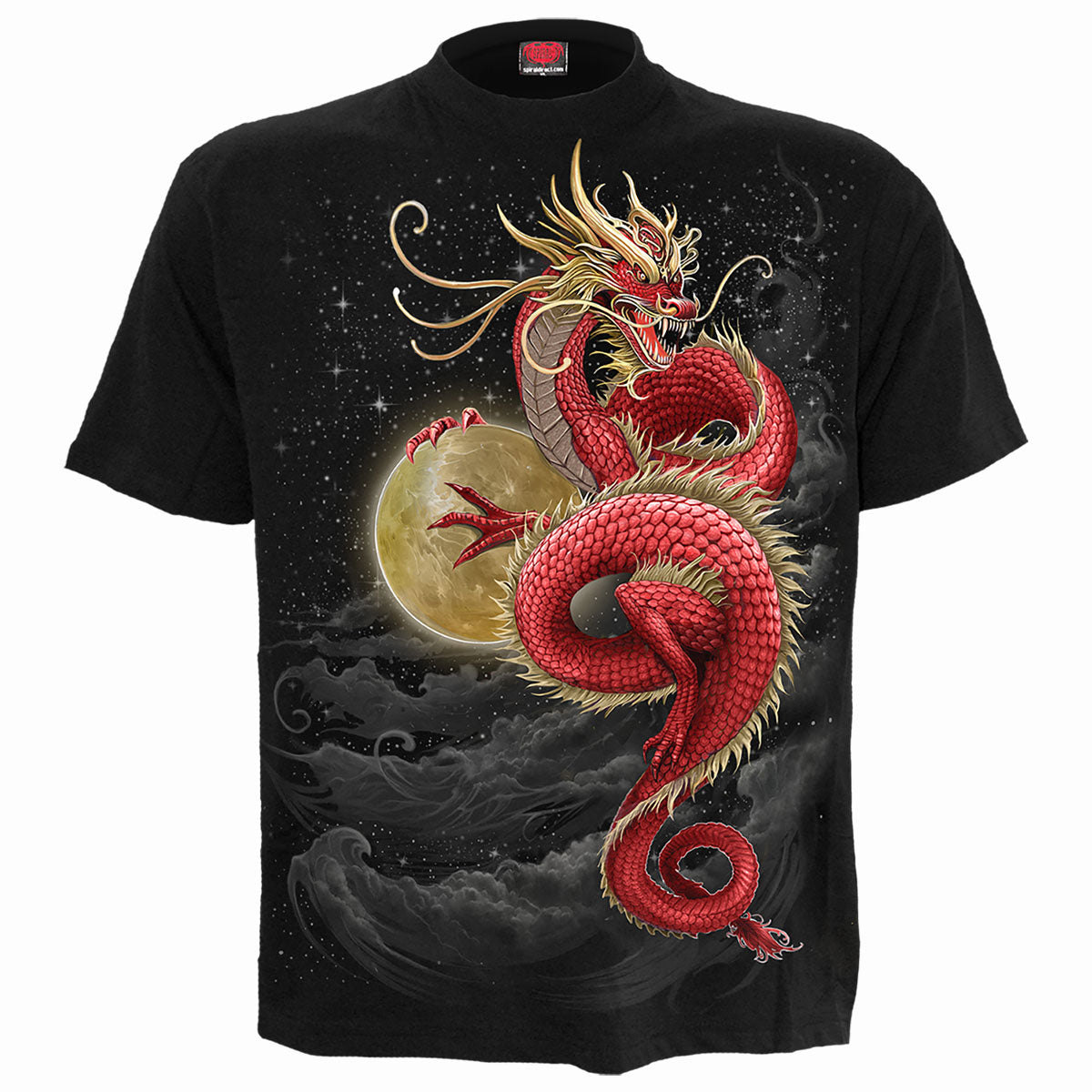 SHENLONG - Front Print T-Shirt Black