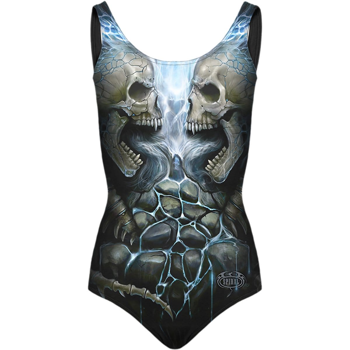 FLAMING SPINE - Allover Scoop Back Padded Swimsuit - Spiral USA