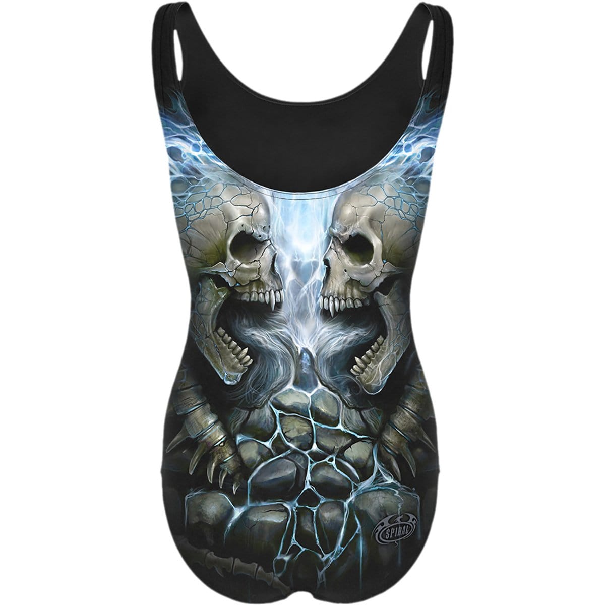 FLAMING SPINE - Allover Scoop Back Padded Swimsuit - Spiral USA
