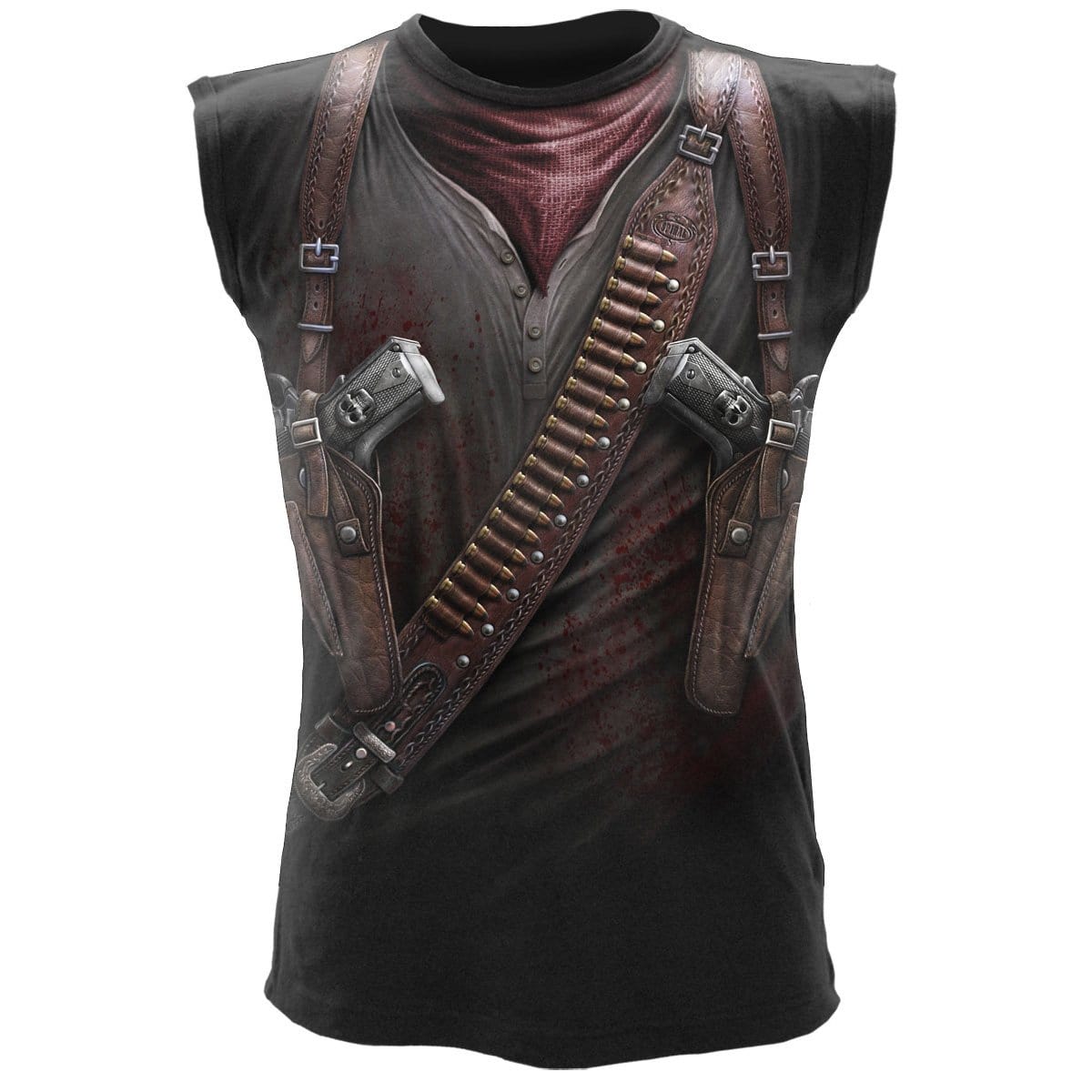 HOLSTER WRAP - Allover Sleeveless T-Shirt Black - Spiral USA