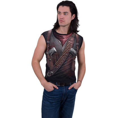 HOLSTER WRAP - Allover Sleeveless T-Shirt Black - Spiral USA