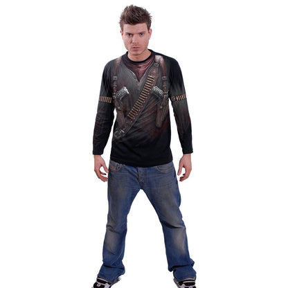 HOLSTER WRAP - Allover Longsleeve T-Shirt Black - Spiral USA