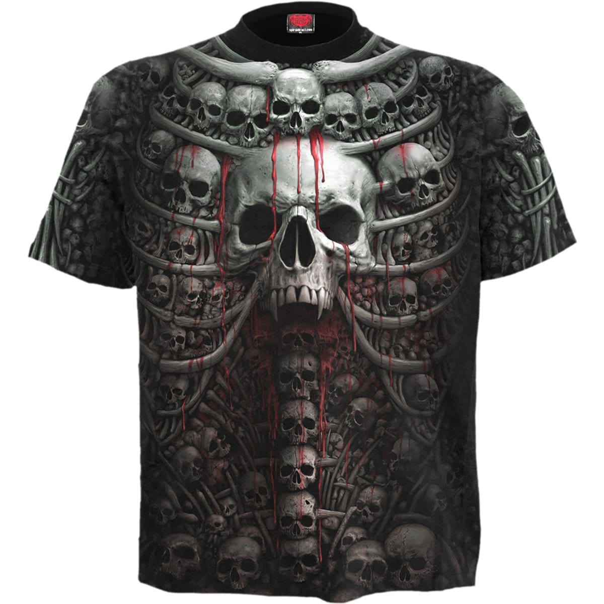 DEATH RIBS - Allover T-Shirt Black - Spiral USA