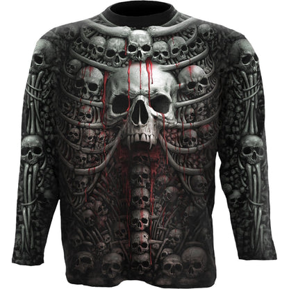 DEATH RIBS - Allover Longsleeve T-Shirt Black - Spiral USA