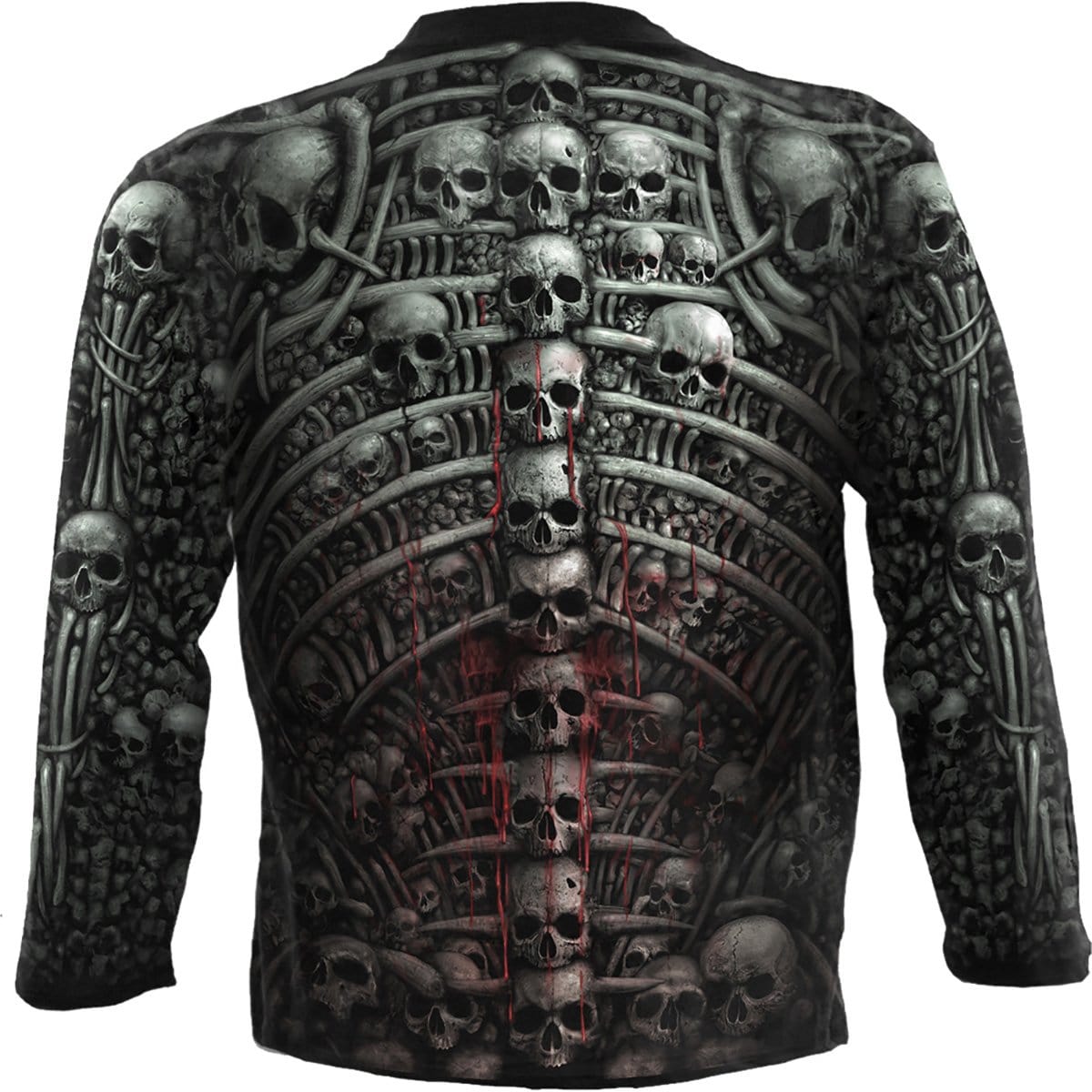 DEATH RIBS - Allover Longsleeve T-Shirt Black - Spiral USA