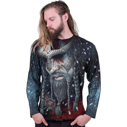 VIKING WRAP - Allover Longsleeve T-Shirt Black - Spiral USA