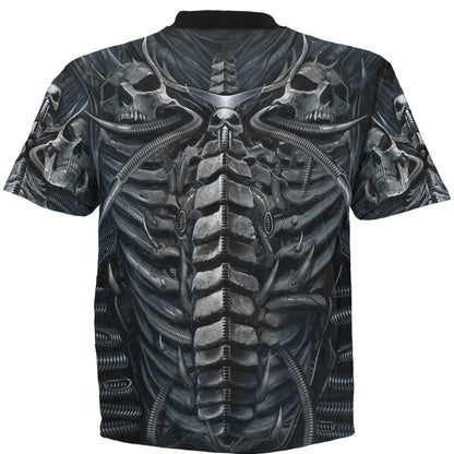 SKULL ARMOUR - Allover T-Shirt Black - Spiral USA