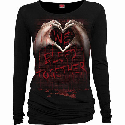 WE BLEED TOGETHER - Baggy Top Black - Spiral USA