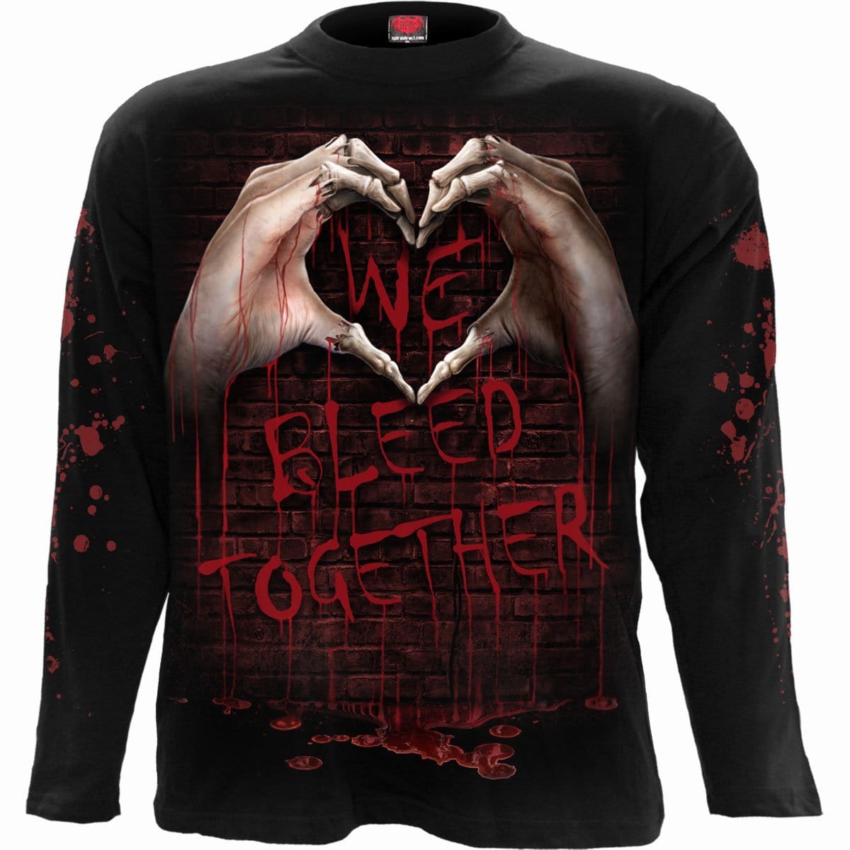 WE BLEED TOGETHER - Longsleeve T-Shirt Black - Spiral USA