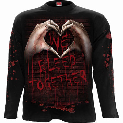 WE BLEED TOGETHER - Longsleeve T-Shirt Black - Spiral USA