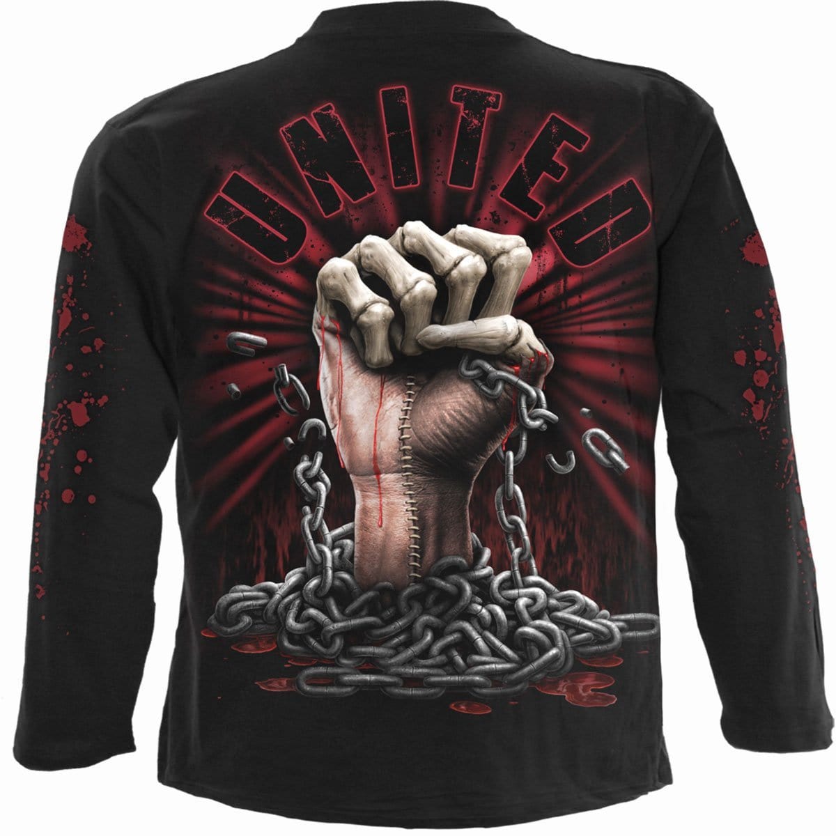 WE BLEED TOGETHER - Longsleeve T-Shirt Black - Spiral USA