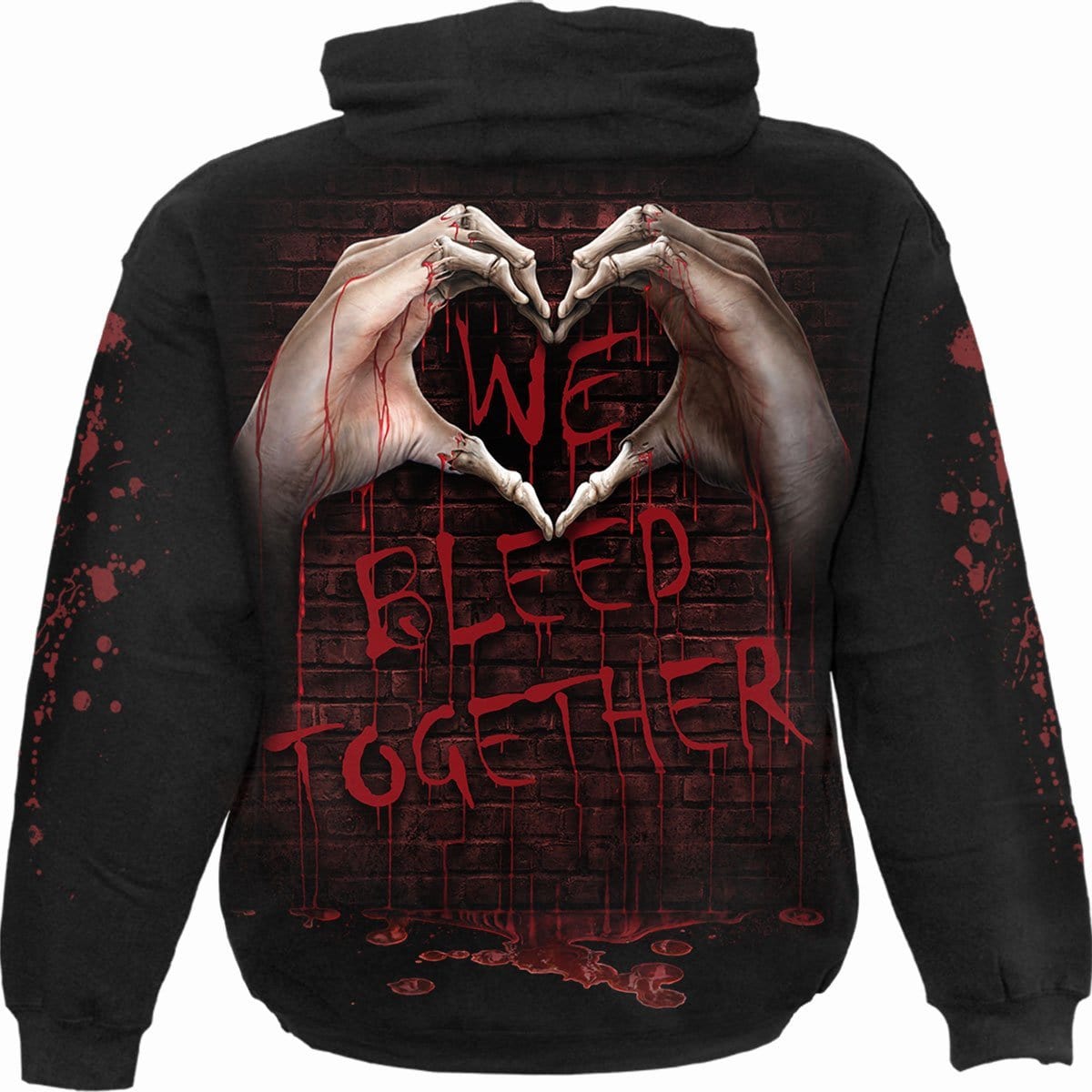 WE BLEED TOGETHER - Hoody Black - Spiral USA